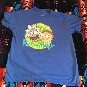 Blue Rick and Morty graphic tee
